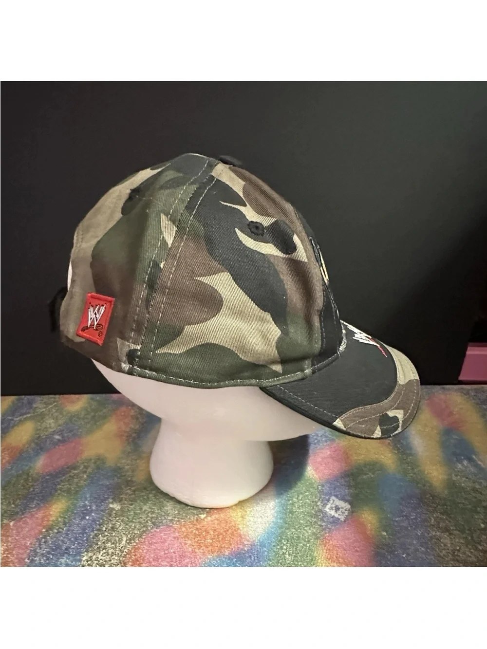 WWE Black & Camo Wrestlers Patch Baseball Cap